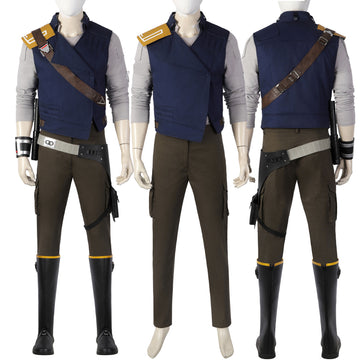 2023 Star Wars Jedi Survivors Cal Kestis Cosplay Costumes Suit for Halloween with Shoes